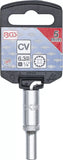 Hylsa Gear Lock, djup | 6,3 mm (1/4") | 5 mm. BGS 10155
