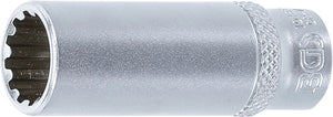Hylsa Gear Lock, djup | 6,3 mm (1/4") | 12 mm. BGS 10162