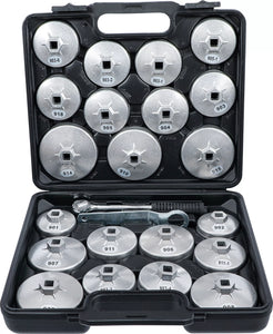 Oljefilternyckel-sats | Aluminium-gjutgods | 12,5 mm (1/2") | 23 delar. BGS Diy 1035