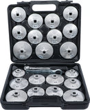 Oljefilternyckel-sats | Aluminium-gjutgods | 12,5 mm (1/2") | 23 delar. BGS Diy 1035