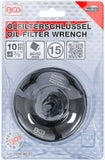Oljefilternyckel | 15-kant | Ø 80 - 82 mm | för Honda, Mazda, Nissan, Subaru, Toyota. BGS 1039-80-82
