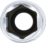 Hylsa Sexkant, djup | 6,3 mm (1/4") | 9 mm. BGS 10509