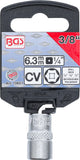 Hylsa Sexkant | 6,3 mm (1/4") | 3/8". BGS 10657