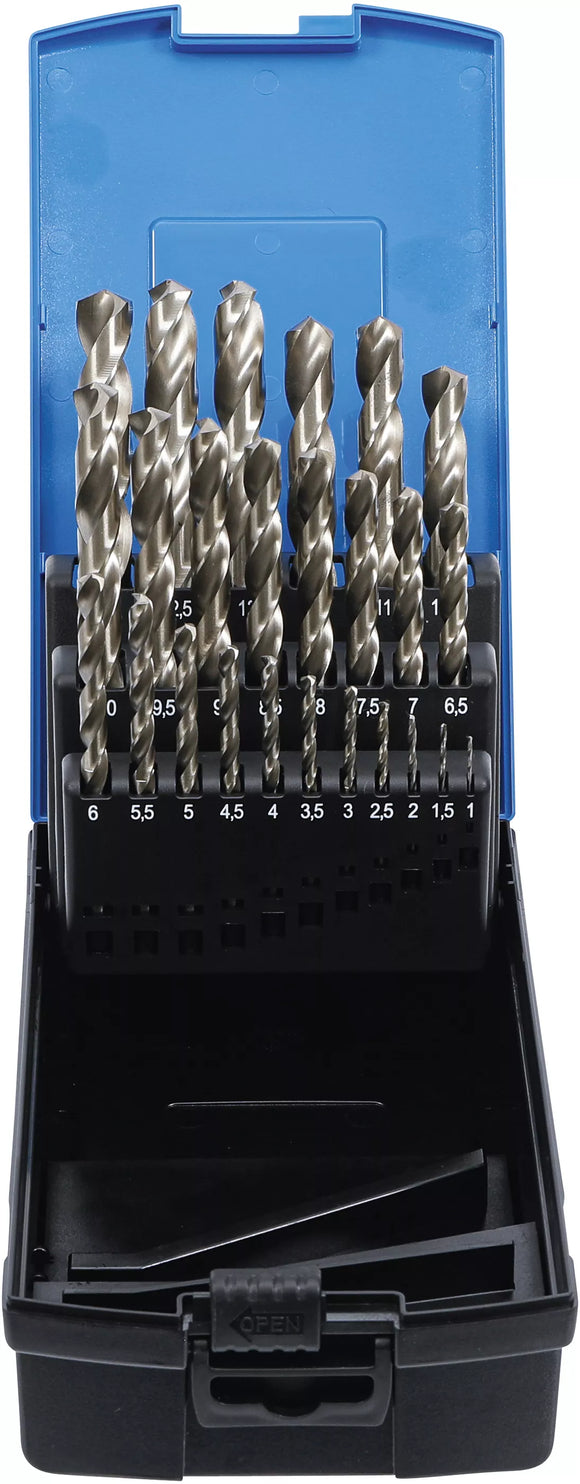 HSS-Spiralborr-sats | 1 - 13 mm | 25 delar. BGS 110