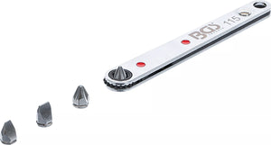 Special-Bit-spärrskaft, ultratunnt | Inre sexkant 6,3 mm (1/4") | inkl. 4 Special-Bits. BGS 115