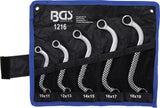 Dubbel-ringnyckel-sats | S-Form | 10 x 11 - 18 x 19 mm | 5 delar. BGS 1216