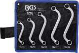 Dubbel-ringnyckel-sats | S-Form | 10 x 11 - 18 x 19 mm | 5 delar. BGS 1216