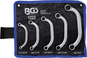 Startmotor- och Blocknyckel-sats | Tumsstorlekar | 1/4" - 7/8" | 5 delar. BGS 1222