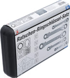 Spärr-ringnyckel-sats, rak, med omkastare | 6 x 8 - 19 x 22 mm | 5 delar. BGS Diy 1450