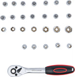 Hylsnyckel-sats | 6,3 mm (1/4") | 4 - 13 mm | 27 delar. BGS Diy 15105