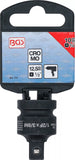 Kraft-Hylsnyckel-Adapter | Inre fyrkant 12,5 mm (1/2") - Yttre fyrkant 10 mm (3/8"). BGS 173