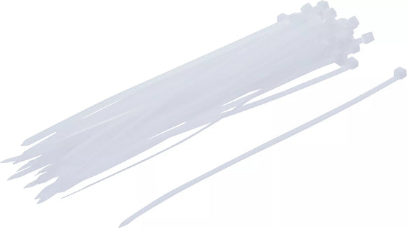 Buntband-sortiment | vitt | 4,8 x 250 mm | 50 delar. BGS 1788