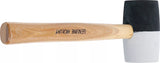 Gummihammare | Hickory-skaft | svart-vitt Huvud | Ø 63 mm | 840 g. BGS 1969
