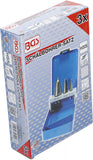 Plåtskalborr-sats | HSS | 3 storlekar | 3 delar. BGS 1998
