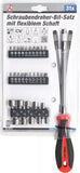 Skruvmejsel-Bit-sats | med flexibelt skaft | 31 delar. BGS Diy 20131