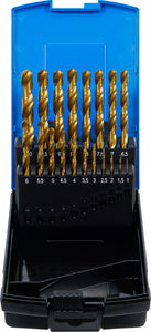 Spiralborr-sats | HSS | titan-nitrerat | 1 - 10 mm | 19 delar. BGS 2013