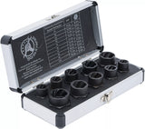 Spiralprofil-Hylsnyckel-sats / Skruvutdragare | 10 mm (3/8") / Yttre sexkant | 9 - 19 mm | 10 delar. BGS Diy 20210