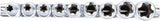 Hylsa-sats E-Profil, djup | 12,5 mm (1/2") | E10 - E24 | 9 delar. BGS 2026