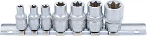 Hylsa-sats E-Profil | 6,3 mm (1/4") / 10 mm (3/8") | E6 - E16 | 7 delar. BGS 2027