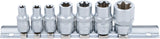 Hylsa-sats E-Profil | 6,3 mm (1/4") / 10 mm (3/8") | E6 - E16 | 7 delar. BGS 2027