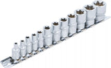 Hylsa-sats E-Profil | 6,3 mm (1/4") / 10 mm (3/8") | E4 - E20 | 12 delar. BGS 2038