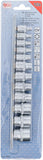 Hylsa-sats E-Profil | 6,3 mm (1/4") / 10 mm (3/8") | E4 - E20 | 12 delar. BGS 2038