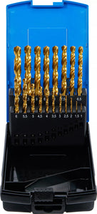 Spiralborr-sats | HSS-G | titan-nitrerat | 1 - 10 mm | 19 delar. BGS 2040