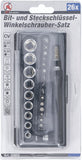 Bit- och Hyls-/Vinkelskruvdragare-sats | 6,3 mm (1/4") | 26 delar. BGS Diy 20802