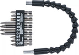 Bit-sats med flexibel axel | Yttre sexkant 6,3 mm (1/4") | 11 delar. BGS Diy 20804