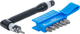 Vinkelskruvmejsel med 7 dubbelbits | yttre sexkant 6,3 mm (1/4") | 8 delar. BGS Diy 20805