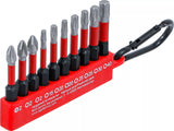 Torsionsbit-sats | Yttre sexkant 6,3 mm (1/4") | 10 delar. BGS Diy 20818
