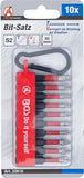 Torsionsbit-sats | Yttre sexkant 6,3 mm (1/4") | 10 delar. BGS Diy 20818