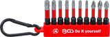 Torsionsbit-sats | Yttre sexkant 6,3 mm (1/4") | 10 delar. BGS Diy 20818