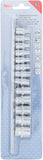 Hylsa-sats Gear Lock | 6,3 mm (1/4") | 13 delar. BGS 2150