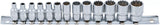 Hylsa-sats Gear Lock | 6,3 mm (1/4") | 13 delar. BGS 2150