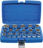Hylsa-sats Gear Lock | 12,5 mm (1/2") | 19 delar. BGS 2152