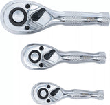 Omställbart Mini-Spärrhandtag-sats | 6,3 mm (1/4") / 10 mm (3/8") / 12,5 mm (1/2") | 3 delar. BGS 215