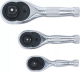Omställbart Mini-Spärrhandtag-sats | 6,3 mm (1/4") / 10 mm (3/8") / 12,5 mm (1/2") | 3 delar. BGS 215