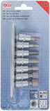 Bit-Insats-sats | 6,3 mm (1/4") | Inre sexkant 4 - 12 mm | 7 delar. BGS 2161