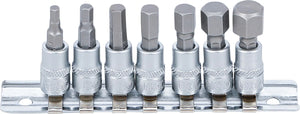 Bit-Insats-sats | 6,3 mm (1/4") | Inre sexkant 4 - 12 mm | 7 delar. BGS 2161
