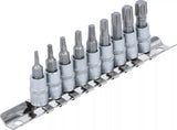 Bit-Insats-sats | 6,3 mm (1/4") | T-Profil (för Torx) T10 - T50 | 9 delar. BGS 2164