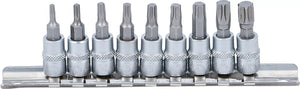 Bit-Insats-sats | 6,3 mm (1/4") | T-Profil (för Torx) T10 - T50 | 9 delar. BGS 2164