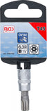 Bit-Insats | 6,3 mm (1/4") | T-Profil (för Torx) med borning T45. BGS 2165-T45