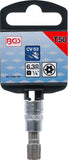 Bit-Insats | 6,3 mm (1/4") | T-Profil (för Torx) med borning T50. BGS 2165-T50