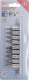 Bit-Insats-sats | 6,3 mm (1/4") | T-Profil (för Torx) med borrning T10 - T50 | 9 delar. BGS 2165