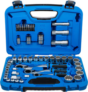 Genomstickbar hylsnyckel-sats | Gear Lock | 4,5 - 25 mm | 52 delar. BGS 2181