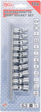 Ledad-Hylsnyckel-sats | 6,3 mm (1/4") | 5 - 13 mm | 10 delar. BGS 220