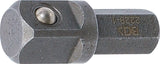 Bit-spärrskaft-adapter | Yttre sexkant 8 mm (5/16") - yttre fyrkant 10 mm (3/8") | 30 mm. BGS 2229-1