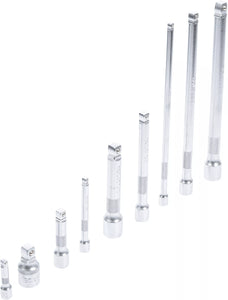 Tippförlängnings-sats | 6,3 mm (1/4"), 10 mm (3/8"), 12,5 mm (1/2") | 9 delar. BGS 2253