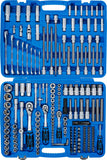 Hylsnyckel-sats Sexkant | 6,3 mm (1/4") / 10 mm (3/8") / 12,5 mm (1/2") | 214 delar. BGS 2259
